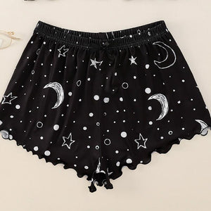 Cute Star Moon Shorts With Tank Tops Pajamas Set MK16155