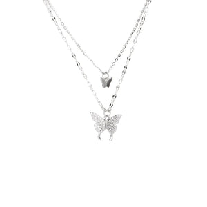 Shiny Butterfly Tassel Necklace MK16987