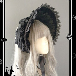 Lolita Retro Lace Trimming Half-head Bonnet MK17622