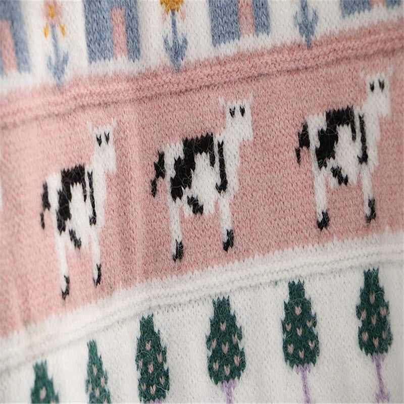 Harajuku Cartoon Kawaii Animal Embroidery Sweater BM070