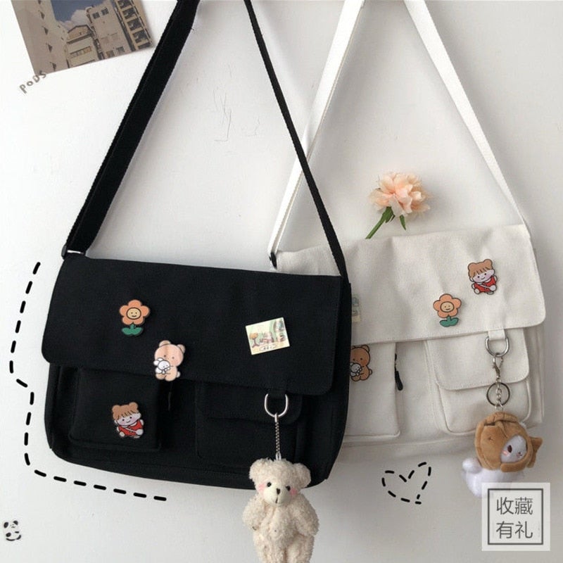 Cute Printed Sweet Shoulder Canvas Bag MK16592