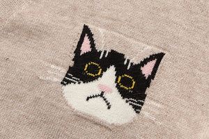 Cartoon Cat Embroidery Casual Knitted Sweater BM072