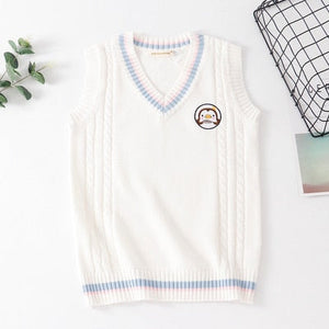 Korean Embroidery Knit Pullovers Cartoon Sweater BM167