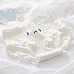 Japanese Strawberry Cute Rabbit Cotton Mid-waist Panties MK16675