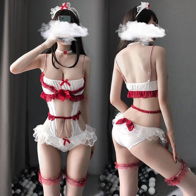 Kawaii Cute Nurse Cosplay Uniform Christmas Lingerie Set MK16894