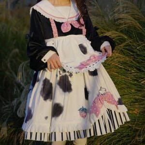 Kawaii Strawberry Cow Op Sweet Lolita Dress MM2293