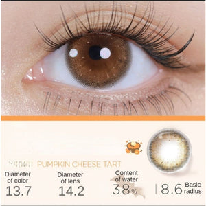 Pumpkin Cheese Tart Contact Lenses Half Year One Pair ME38 -