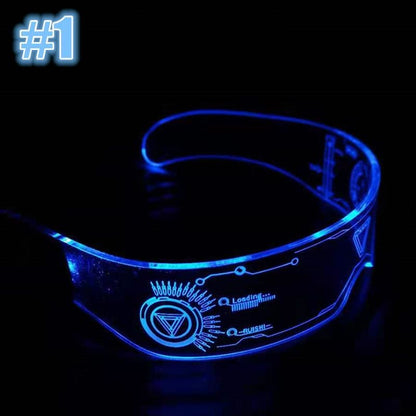 Punk LED Luminous Sunglasses MK161 - #1 - Sunglasses