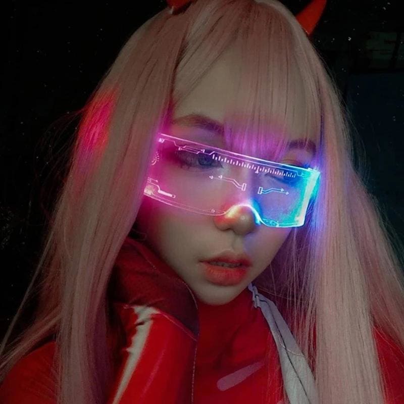 Punk LED Luminous Sunglasses MK161 - KawaiiMoriStore