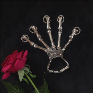Punk Skeleton Ring Bracelet MK15307 - KawaiiMoriStore