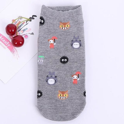 Random 1 Pair Cotton Cartoon Ghibli Socks MK14940 - KawaiiMoriStore