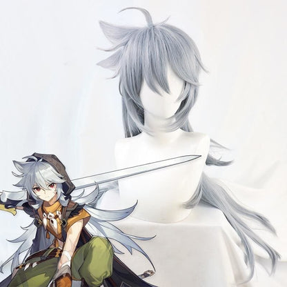 Razor Genshin Impact Gray Long Cosplay Wig MK15370 - KawaiiMoriStore