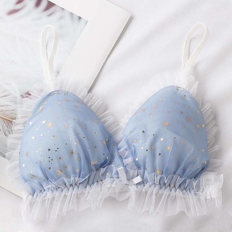 [Reservation] Sweet Lace Flounce Starry Bra MM0615 - 