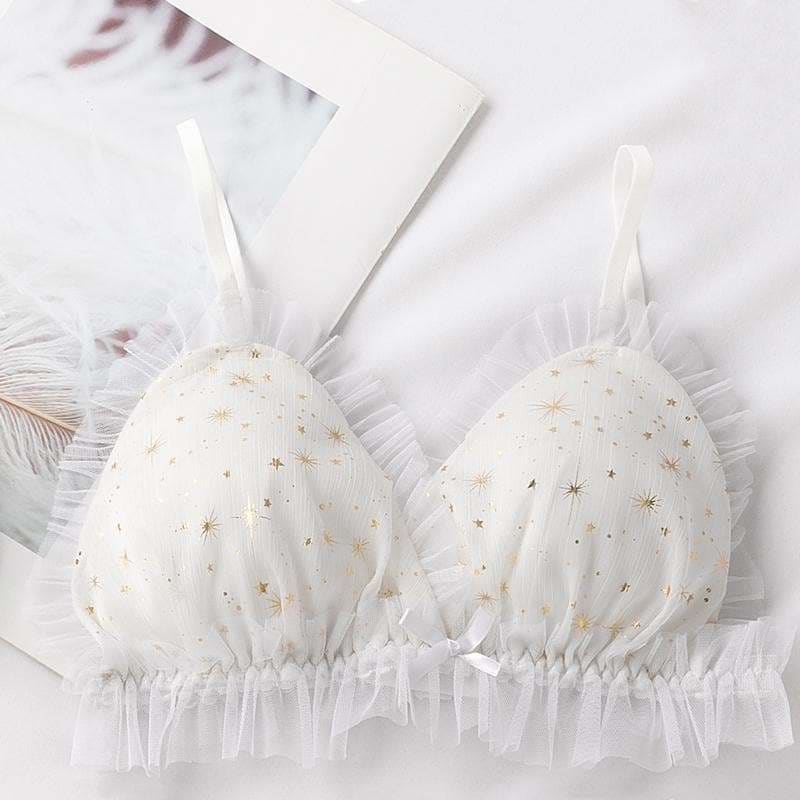 [Reservation] Sweet Lace Flounce Starry Bra MM0615 - 