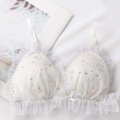 [Reservation] Sweet Lace Flounce Starry Bra MM0615 - 