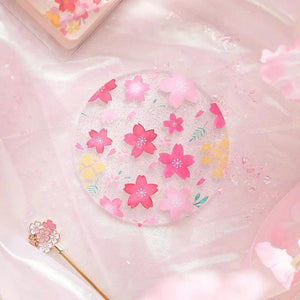 Romantic Cherry Blossom Season Acrylic Sakura and Cat Coasters MK15845 - KawaiiMoriStore