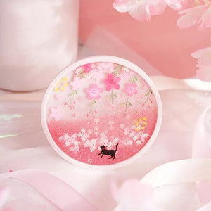 Romantic Cherry Blossom Season Acrylic Sakura and Cat Coasters MK15845 - KawaiiMoriStore