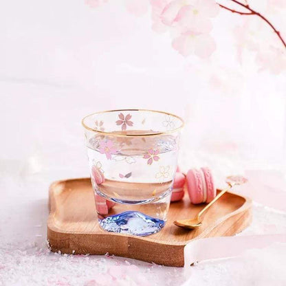 Romantic Cherry Blossom Season Glass Mugs MM1089 - KawaiiMoriStore