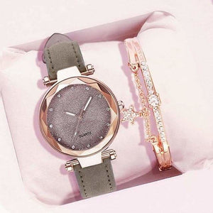 Romantic Starry Sky Watch And Bracelet Set MK16091 - Watch