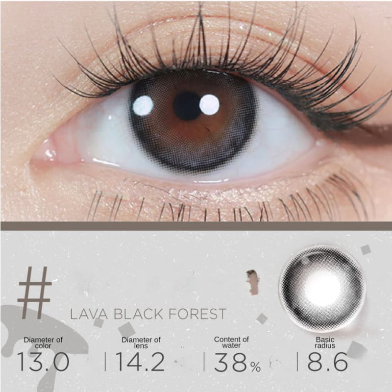 Rose Cookie Contact Lenses Half Year One Pair ME48 - Lava 