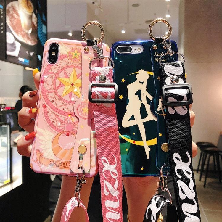 Sailor Moon Sakura Wrist Strap Phone Case MK14094 - KawaiiMoriStore