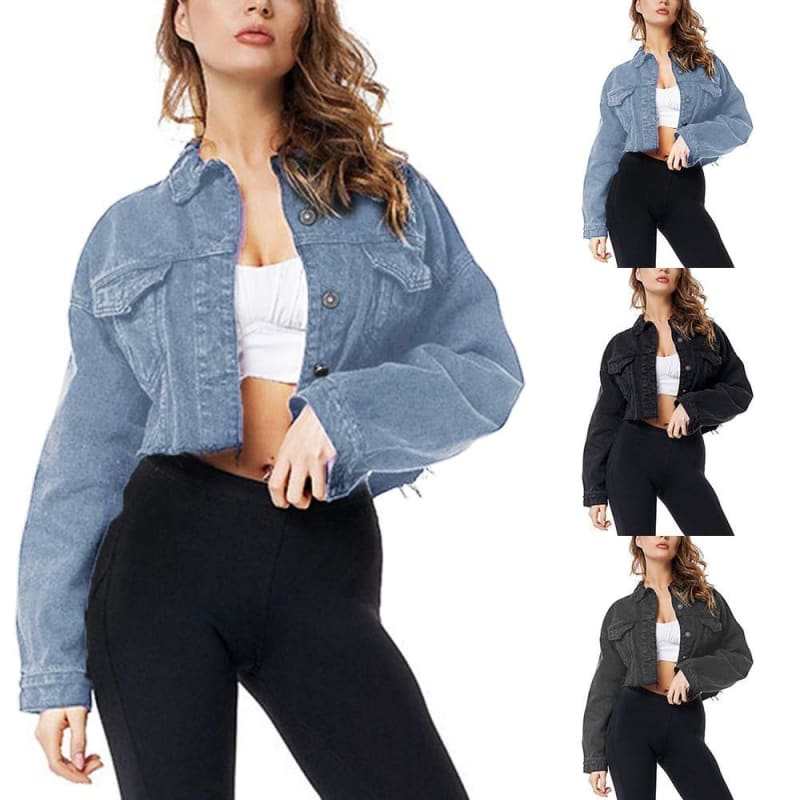 Sexy Basic Coat Denim Jacket MK0307 - KawaiiMoriStore