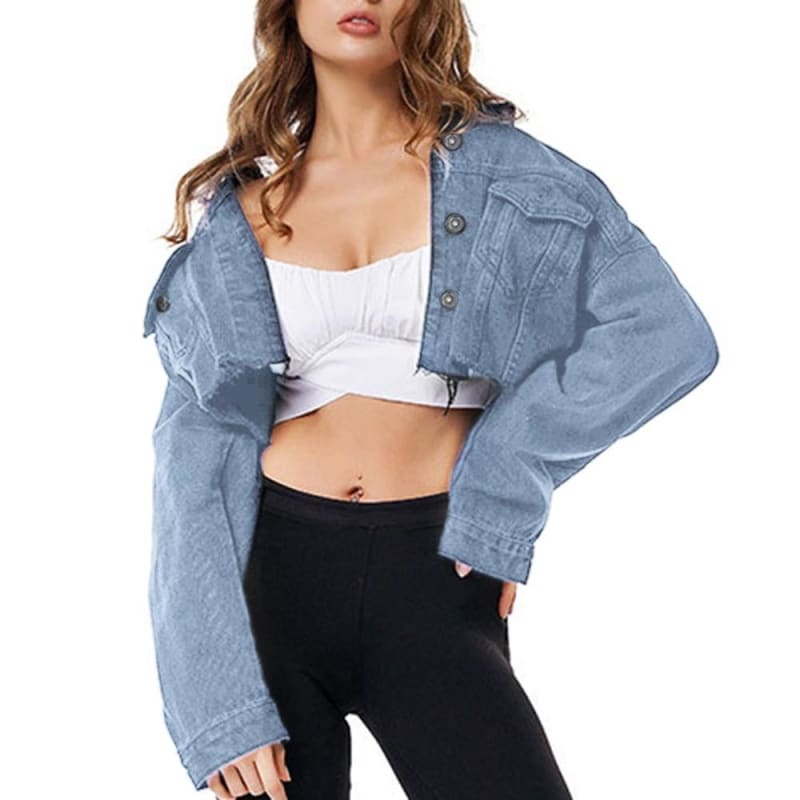 Sexy Basic Coat Denim Jacket MK0307 - KawaiiMoriStore