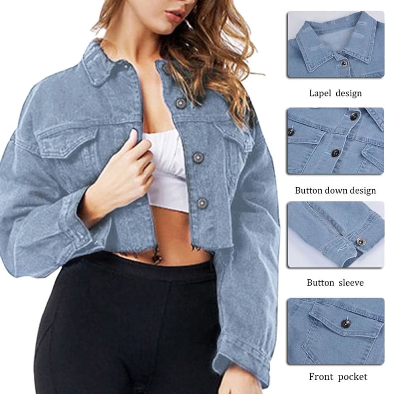 Sexy Basic Coat Denim Jacket MK0307 - KawaiiMoriStore