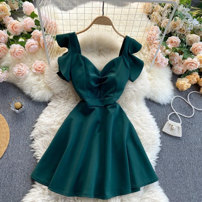 Sexy Deep V-neck Mini Dress – KawaiiMoriStore