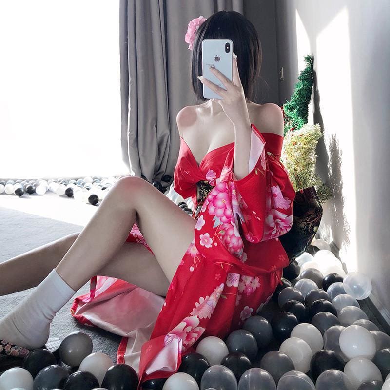 Sexy Elegant Kimono Robe Dress MM0693 - KawaiiMoriStore