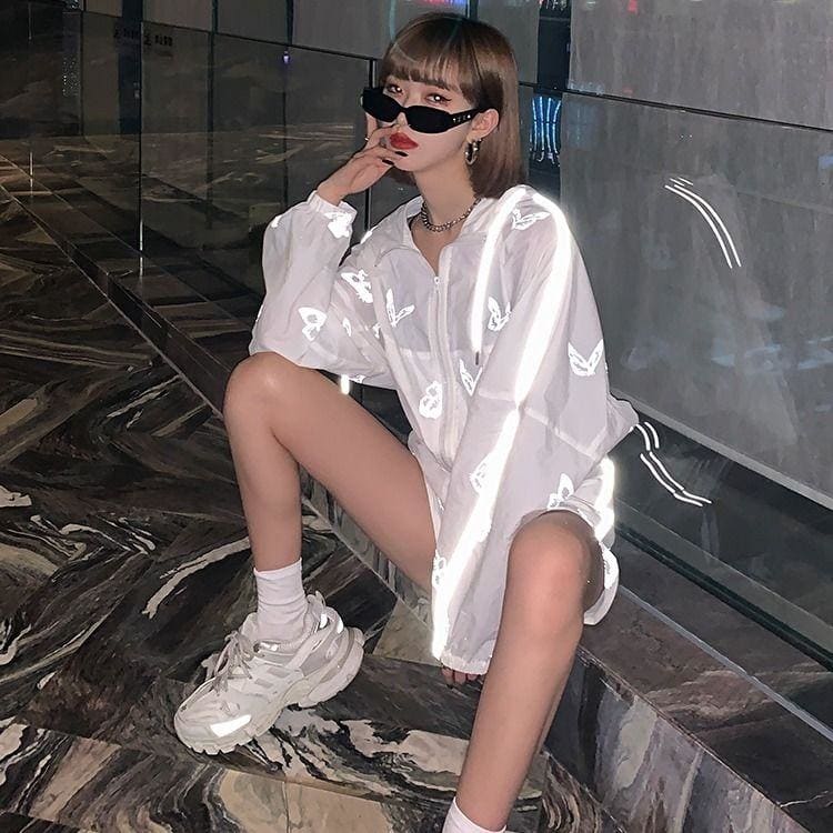 Sexy Hip Hop Loose Butterfly Reflective MKortswear MK14985 - KawaiiMoriStore