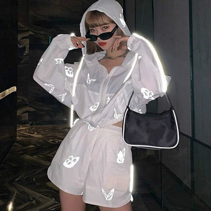 Sexy Hip Hop Loose Butterfly Reflective MKortswear MK14985 - KawaiiMoriStore