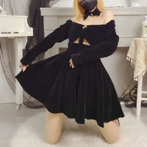 Sexy Hollow Off The Shoulder Dress MM0713 - KawaiiMoriStore