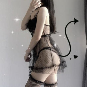 Sexy Perspective Lace Seductive Temptation Lingerie MK188 - KawaiiMoriStore