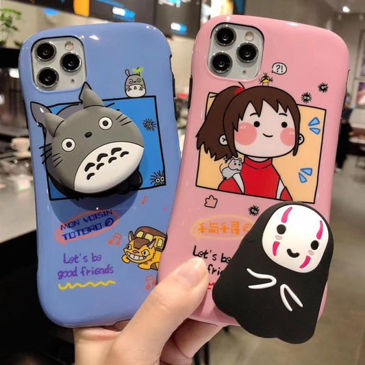 Silicone stand MKirited Away Totoro soft Mobile phone case MK14878 - KawaiiMoriStore