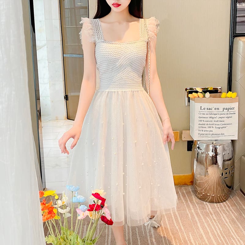 Sleeveless Sling Chiffon Dress