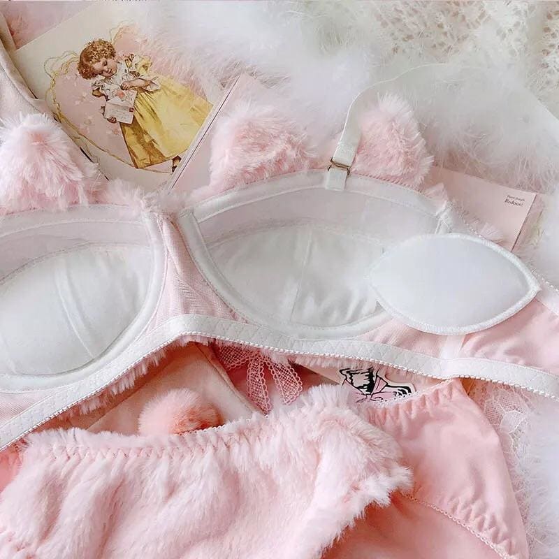 Soft Fuzzy Kitten Kawaii Princess Lingerie Set - Soft Fuzzy 