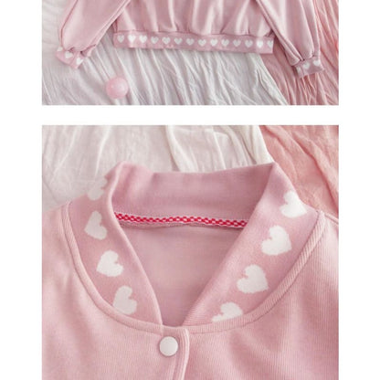 Soft Girl Baseball Jacket Pastel Kawaii Aesthetic - kawaii 