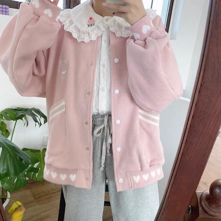 KAWAII PINK baseball jacket  Kawaii clothes, Kawaii fashion outfits, Kawaii  fashion