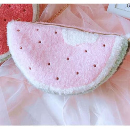 Soft Watermelon Pastel Kawaii Aesthetic Purse Bag - kawaii 