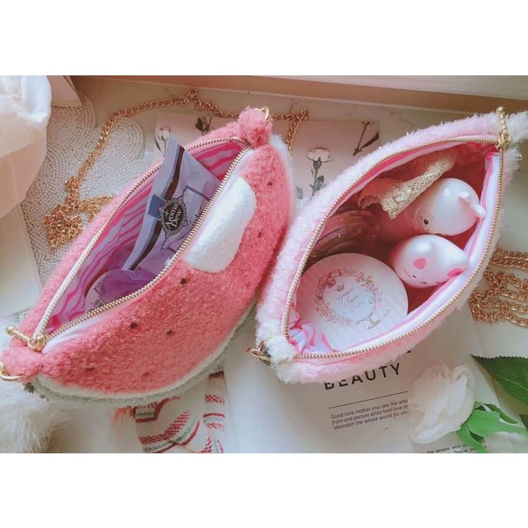 Soft Watermelon Pastel Kawaii Aesthetic Purse Bag - kawaii 