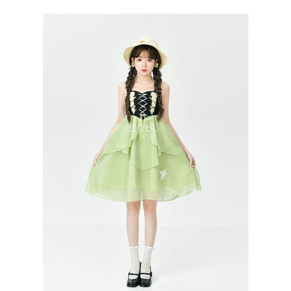 Spring Lovely Flower Girl Green Dress ON622 - dress