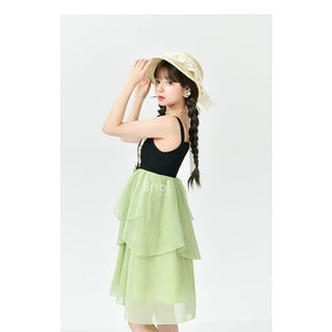 Spring Lovely Flower Girl Green Dress ON622 - dress