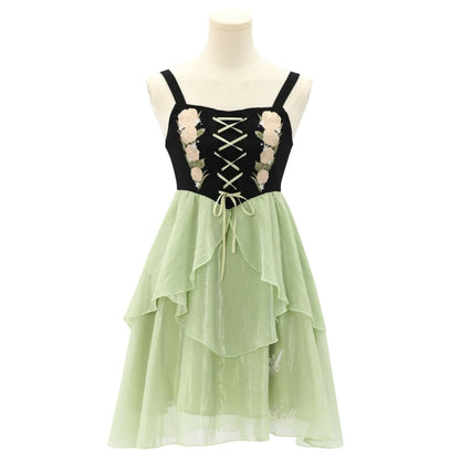 Spring Lovely Flower Girl Green Dress ON622 - dress