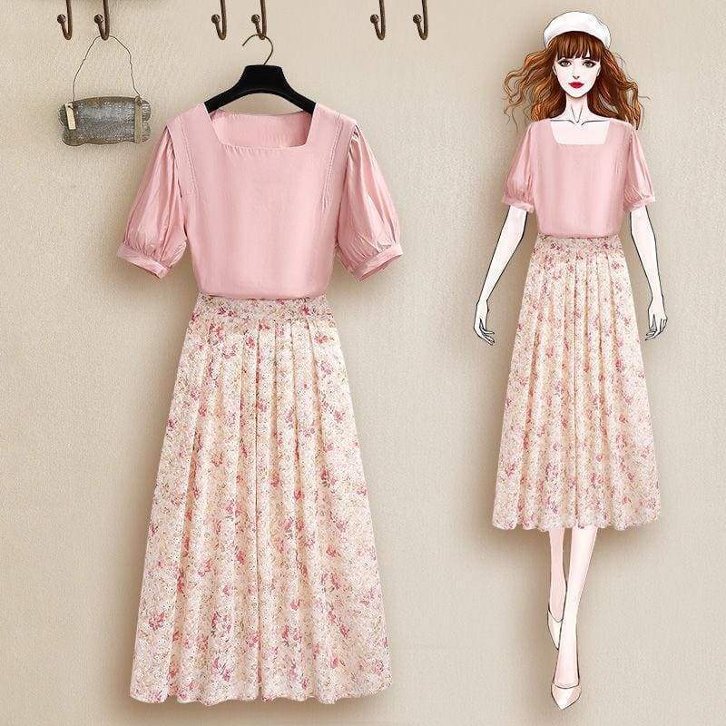 Spring Sweet Casual Yellow Blouse Outfit and Cottagecore Style Skirt MM1303 - KawaiiMoriStore
