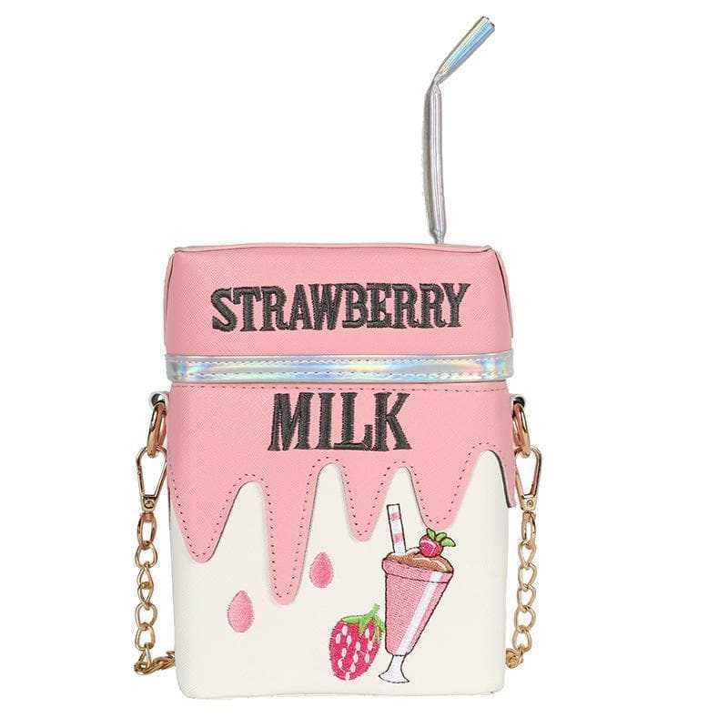 Strawberry Milk Lemonade Pink Yellow Pastel Shoulder Bag 