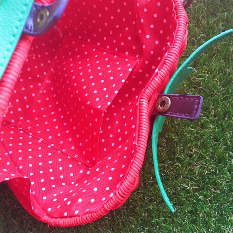 Strawberry Rattan Bag