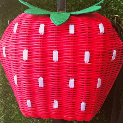 Strawberry Rattan Bag