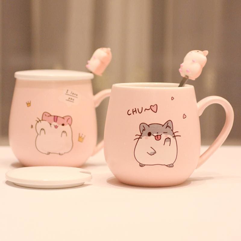 Super Cute Hamster Pattern Ceramic Mug MK15236 - KawaiiMoriStore