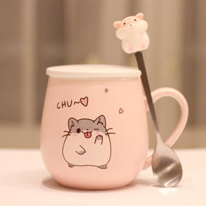 Super Cute Hamster Pattern Ceramic Mug MK15236 - KawaiiMoriStore